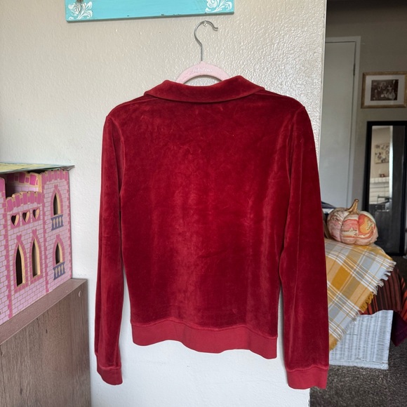 Vintage Juicy Couture Red Velour Women's Jacket - Picture 8 of 8